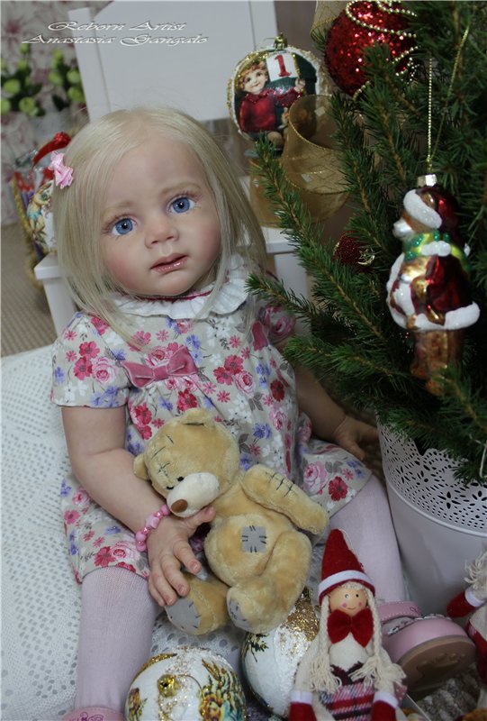 Фридолиночка-в преддверии нового года. Кукла реборн Анастасии Гангало