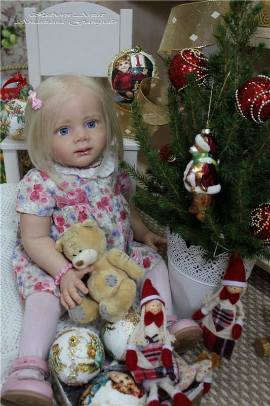 Фридолиночка-в преддверии нового года. Кукла реборн Анастасии Гангало