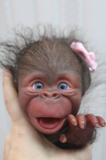 Манюня - обезьянка реборн Элины Кудрявцевой