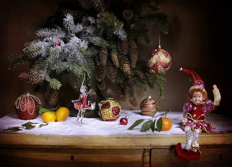 Чудесные новогодние натюрморты (фото 10)