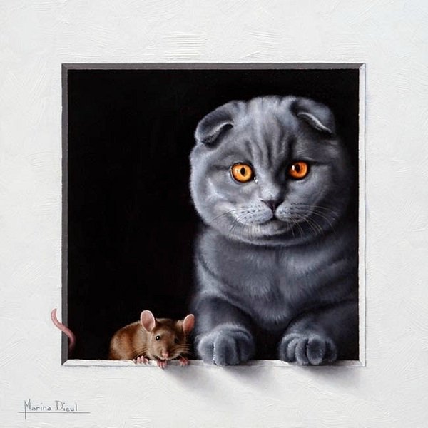 Животные в живописи Марины Диул (фото 6)