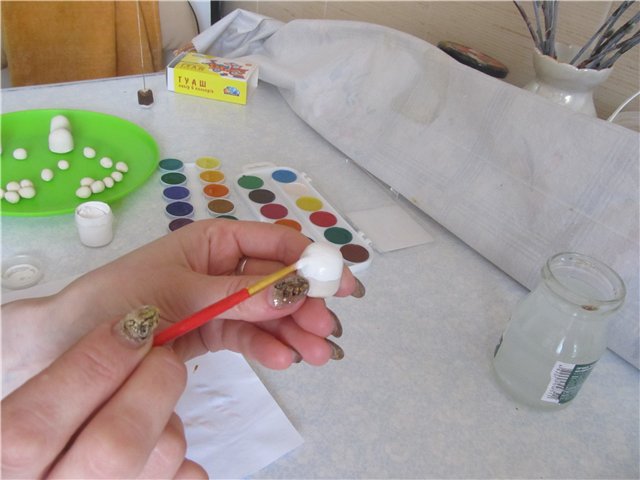 Готовимся к Светлому Христовому воскресению. Мастер класс по кукольной миниатюре - пасхальный кулич и яйца-крашенки (фото 7)