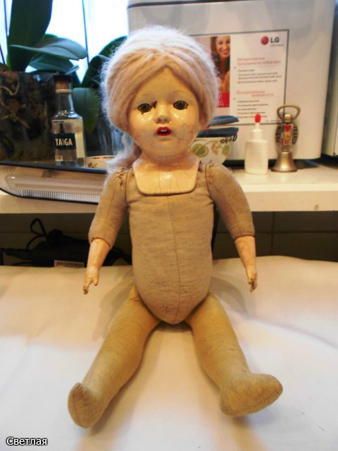 Реставрация самых ранних антикварных кукол Effanbee, 1912 год. + БОНУС, поработаем с кракелюром (фото 4)