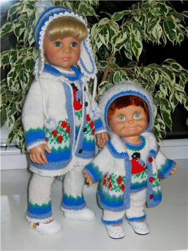 Снегири прилетели. Теплая одежда для фэйсинок и кукол Готц