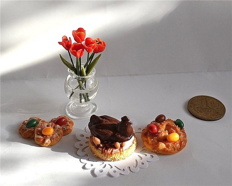 Еда, миниатюра для кукол! Моя подготовка к Пасхе (фото 3)