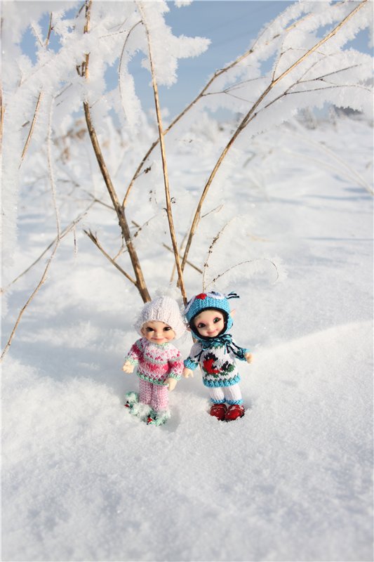 Зимняя прогулка моих крошек! Реалпуки Pupu и реалпуки Сосо