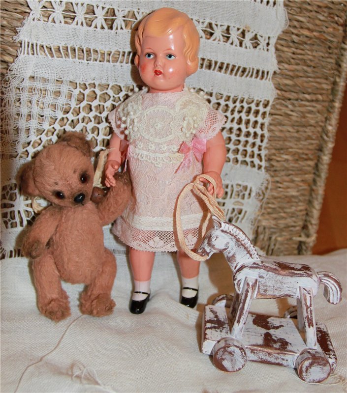 Антикварная куколка Minerva, Германия, 1930-е годы (фото 5)