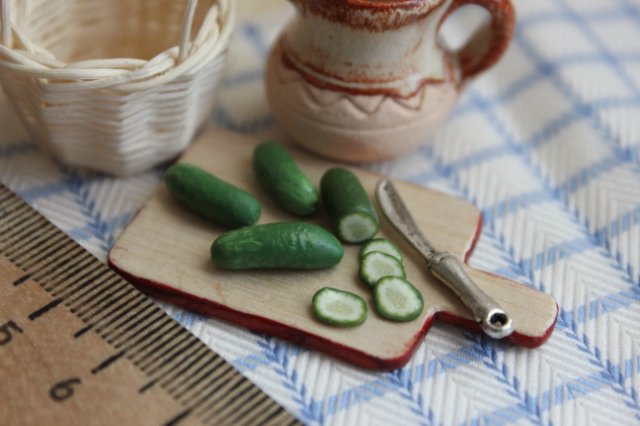 Урожай в коробке с "Фимо". Миниатюра для кукол (фото 6)