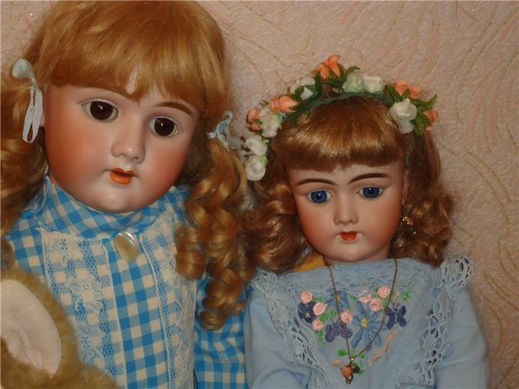 Прекрасные девочки от Heinrich Handwerck, молд 109 с маркировкой DEP (фото 7)