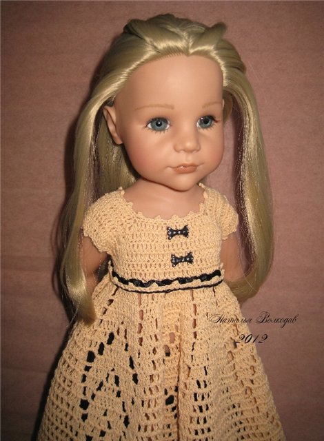 Платья цвета крем-брюле, куклы Гётц (фото 3)