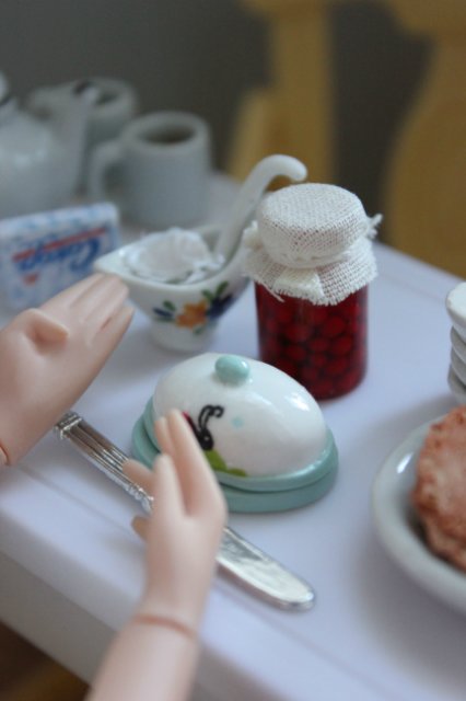 Блины на масленицу, миниатюра для кукол в формате 1/6