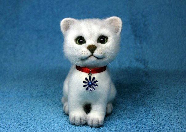 Котики моей сестры. Игрушки валянием из шерсти (фото 10)