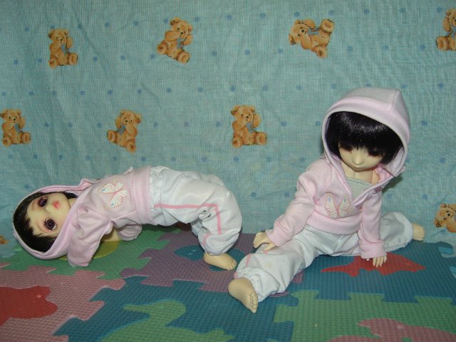 Мои близняшки Ран и Рен (bjd Dollzone Sis)