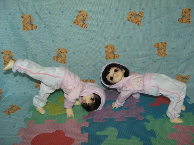 Мои близняшки Ран и Рен (bjd Dollzone Sis)