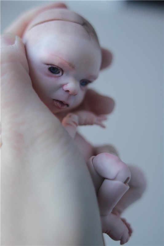 Пробный мэйк шарнирной куклы. Фото 18+