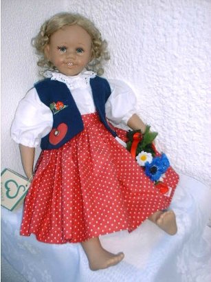 Знакомство с куклами Anni Aegerter фирмы Schmider Creativ. Тони - образ Пеппи или подружки Тома Сойера