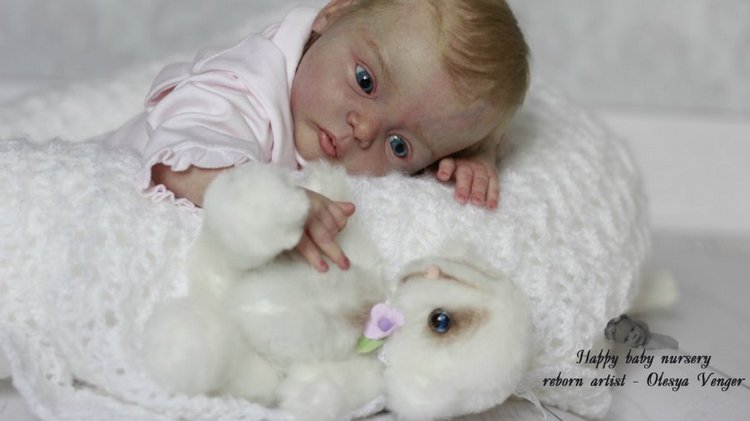 Моя милая златовласка Ева. Кукла реборн Олеси Венгер