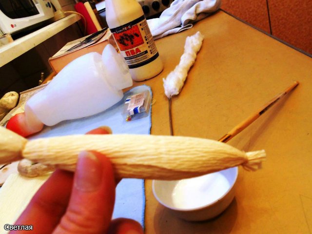 Реставрация антикварной новогодней игрушки из ваты. Снегурочка и Дед Мороз. +БОНУС, папье маше из ваты