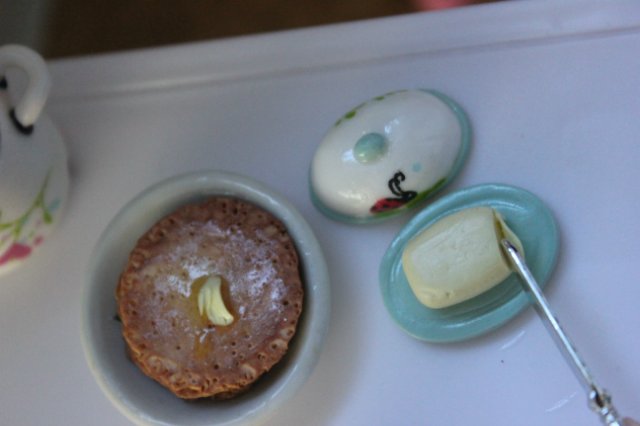 Блины на масленицу, миниатюра для кукол в формате 1/6