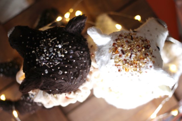 Мишки тедди День и Ночь. Авторские игрушки Татьяны Матляк