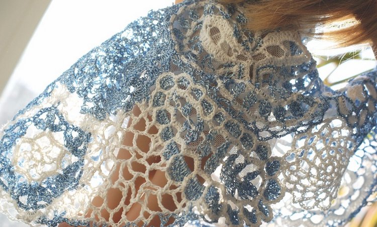 Новое изделие "Морозные узоры", связанное в технике ирландского кружева