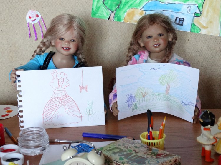 Девочки рисуют — Куклы Annette Himstedt (Аннетт Химстедт): коллекционные