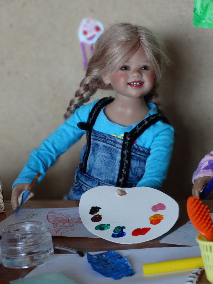 Девочки рисуют — Куклы Annette Himstedt (Аннетт Химстедт): коллекционные (фото 2)