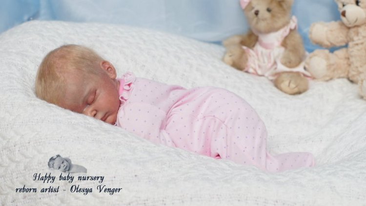 Наша Лиечка устала, сладко сладко задремала. Кукла реборн Олеси Венгер