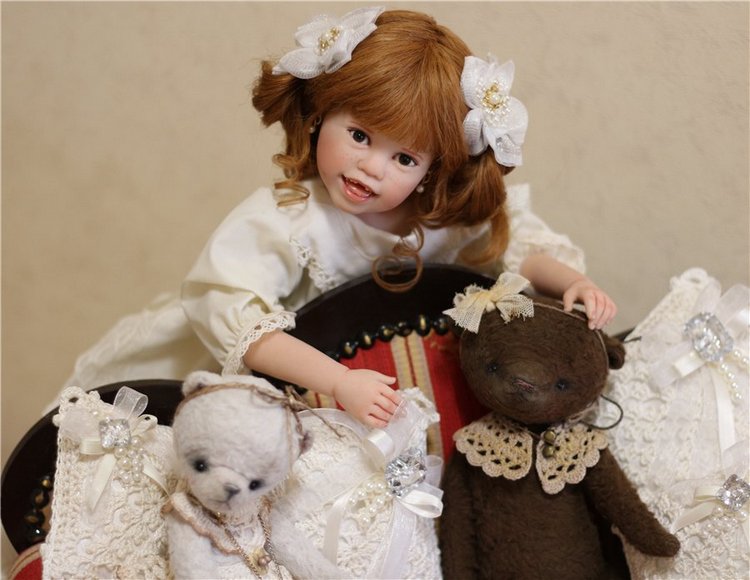 Тебя солнце улыбкой своей обласкало и наполнило жизнью и светом своим … авторская кукла Джули Фишер, Julie Fischer