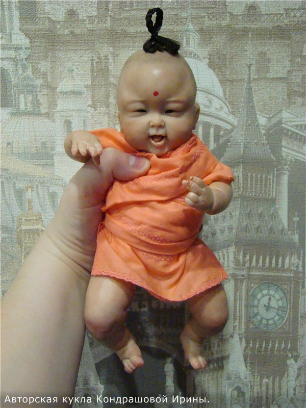 Малыш из Тибета. Авторская кукла Кондрашовой Ирины