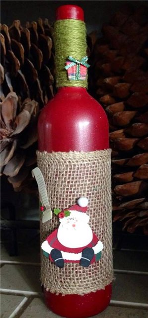 Новогодний декор бутылок — Интересное и необычное: фотоподборки (фото 6)