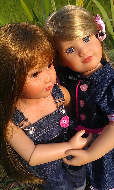 Три сестрички Танюшка, Ленка и Софушка на отдыхе - куклы Kids and Cats (фото 2)
