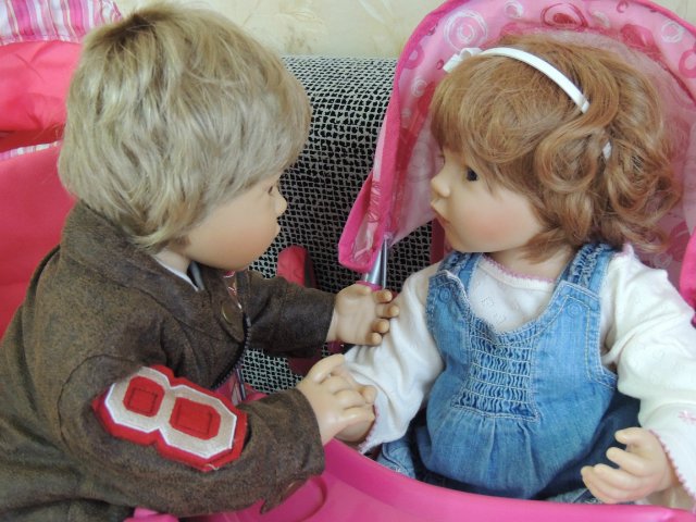 Сказка про Аиста. Куклы Bettine Klemm