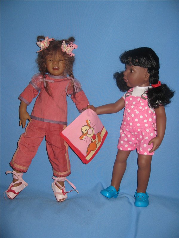 Кто подскажет, как ребенка успокоить? Коллекционная кукла Inke A.Himstedt