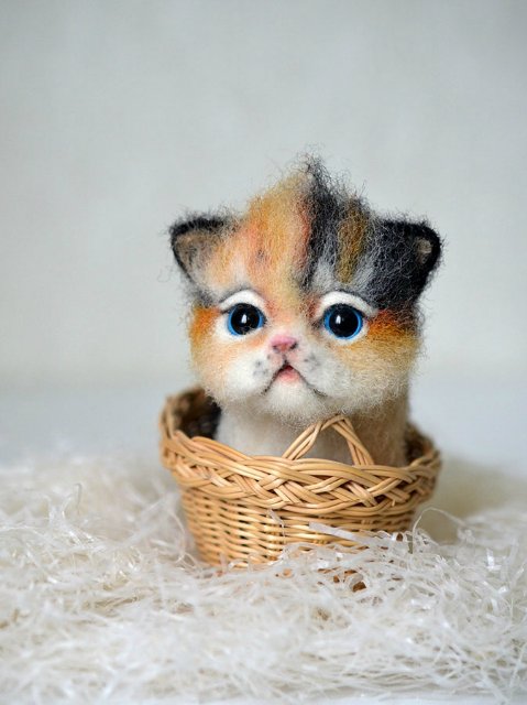 Летние мурчалки. Игрушки валянием из шерсти ручной работы (фото 10)