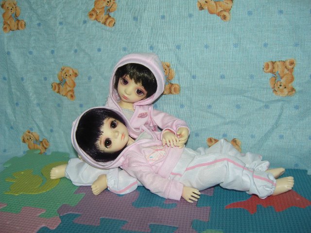Мои близняшки Ран и Рен (bjd Dollzone Sis)