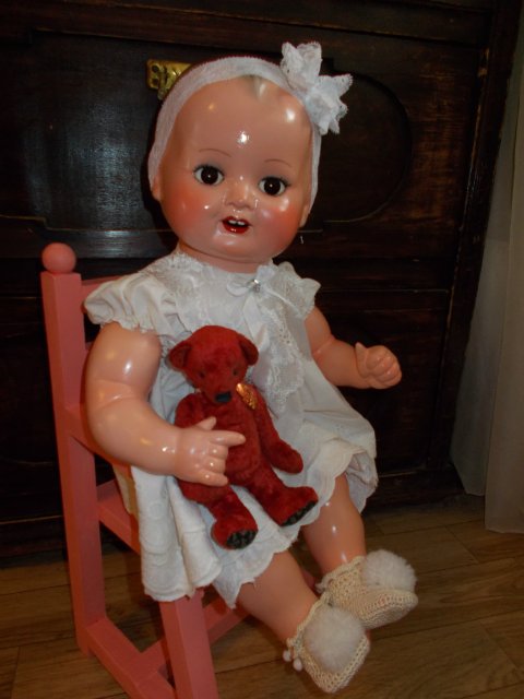 Кукла с мишкой играла — Антикварные куклы Jules Steiner (Штайнер): Франция