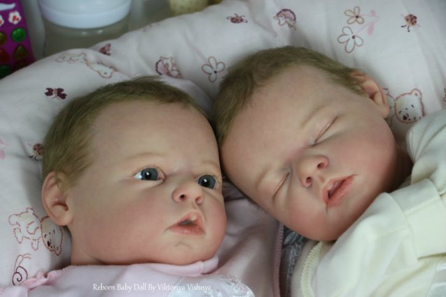 Близняшечки Ноа... Куколки реборн Виктории Вишни