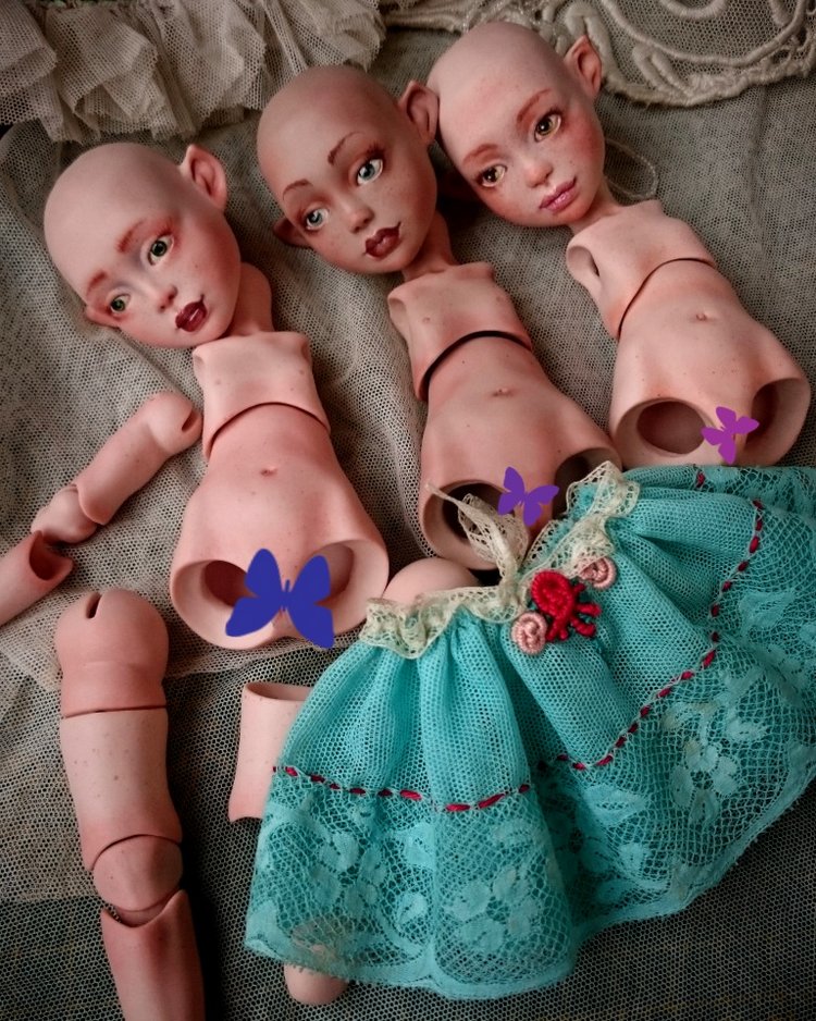 Новый молд фарфоровых кукол - эльфиков