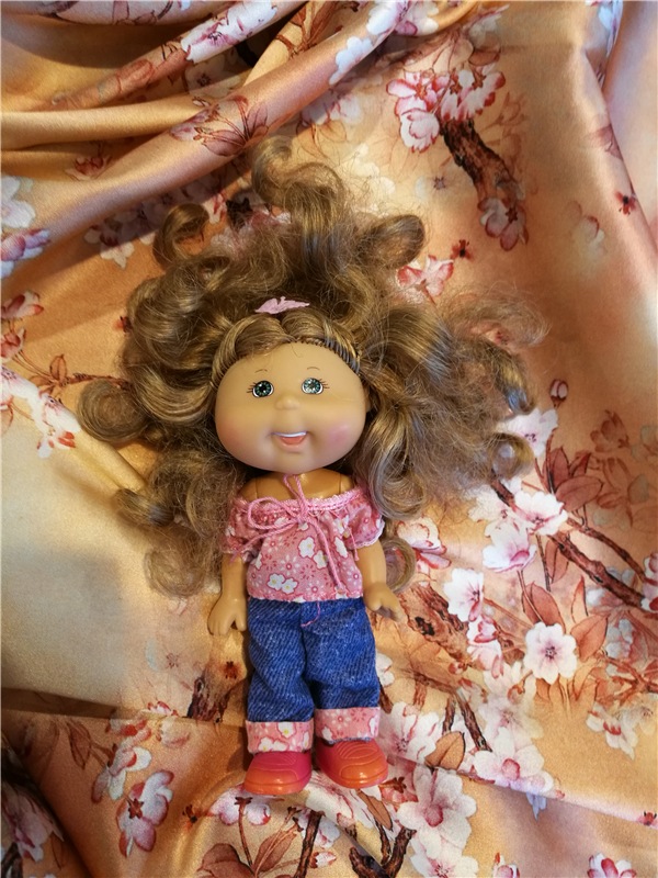 Весенний коллаж тканей — Куклы Cabbage Patch Kids (Капустки): винтаж 80