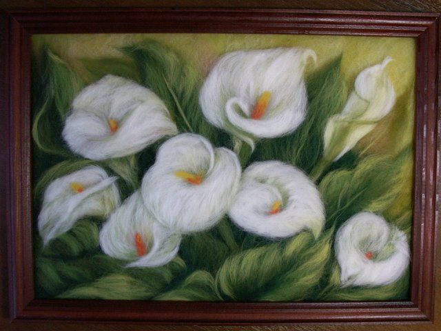 Картины из шерсти. Подборка