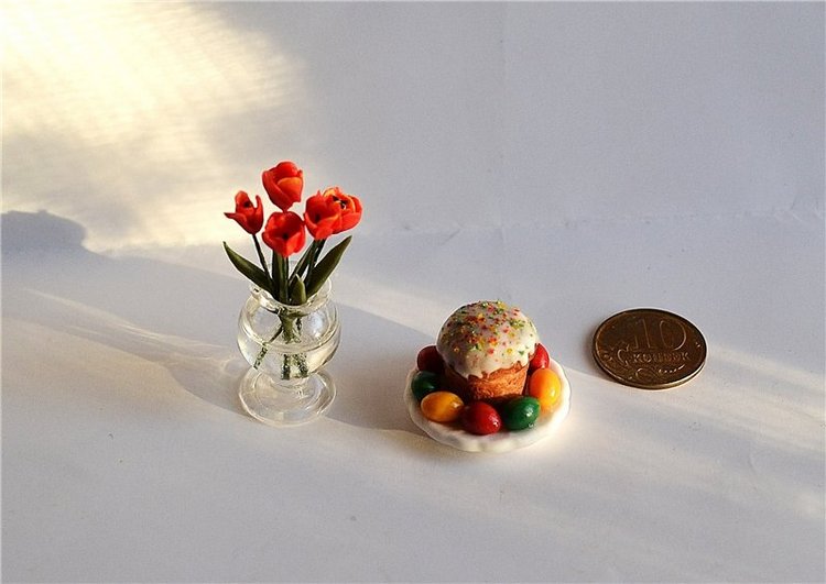 Еда, миниатюра для кукол! Моя подготовка к Пасхе (фото 2)