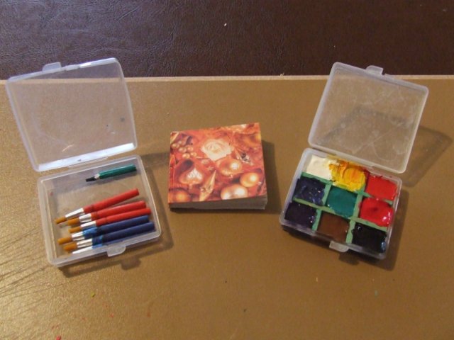 Мастер-класс "Создание принадлежностей для художника. Масштаб 1:12"