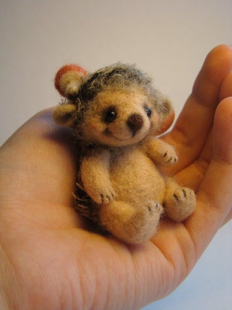 Весна, ёжики проснулись. Игрушки валянием из шерсти ручной работы (фото 9)