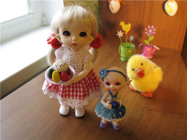 Встречаем Светлую Пасху. Куклы БЖД Пукифи Анте и Реалпуки Пупу (фото 2)
