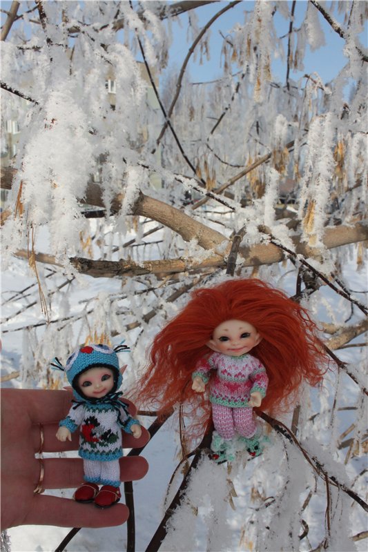 Зимняя прогулка моих крошек! Реалпуки Pupu и реалпуки Сосо