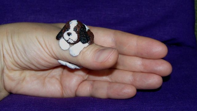 Колечко в виде щенка сделанное по мотивам работ Дзиро Миура, Jiro Miura (фото 7)