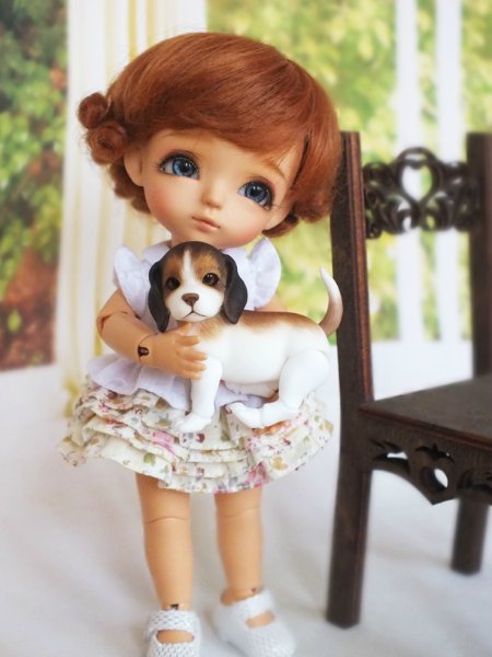 Лола и её любимчик щенок | Бэйбики Лола и её любимчик щенок — Куклы Latidoll (Лати): BJD (БЖД) (фото 5)