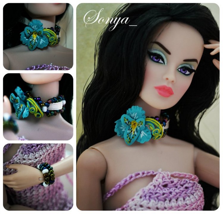 Кукольные мелочи. Часть 4. "Цветочная бижутерия" (фото 3)