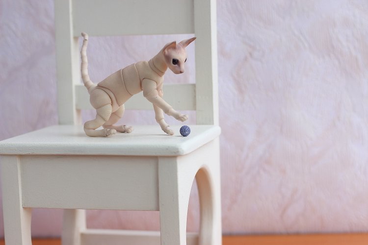 Кот играет с мячиком — Разные куклы BJD (БЖД): редкие бренды